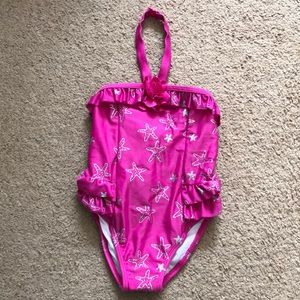 GYMBOREE 2T FUCHSIA ONE PIECE BATHING SUIT